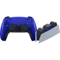 Koop Sony Playstation 5 DualSense Draadloze Controller Cobalt Blue + BlueBuilt oplaadstation - 6095640017062
